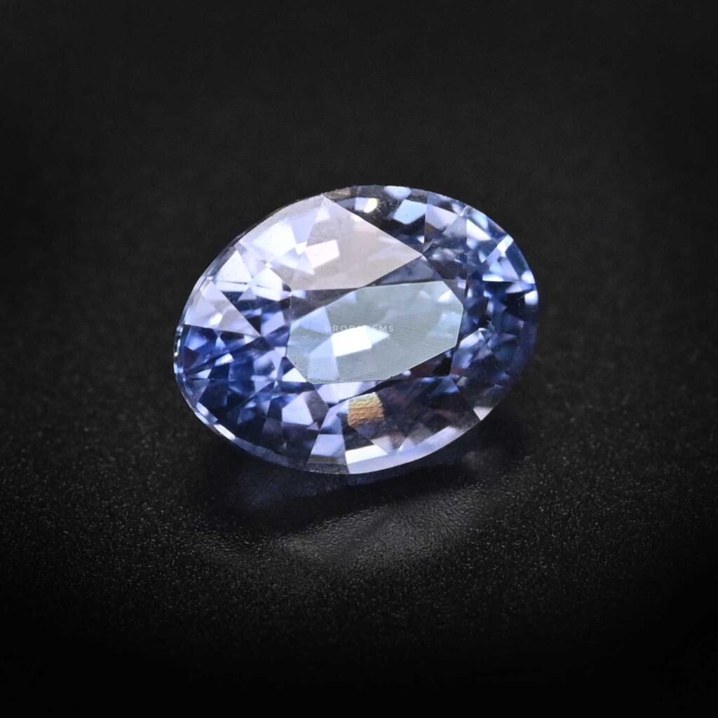 Light Blue Pastel Blue Sapphire 1 Carat Oval Eye Clean Ceylon Gemstone නීල රත්නය ශ්‍රී ලංකා
