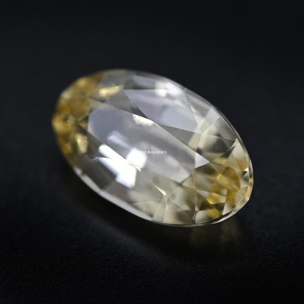 Genuine natural yellow sapphire from Sri Lanka around 2 carat, ideal for astrology seekers looking for a Pukhraj Jupiter gemstone in Colombo.