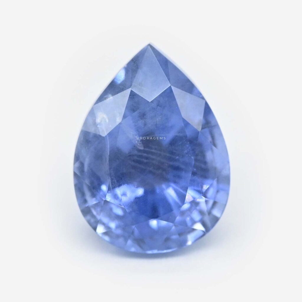 blue sapphire pear shape natural Ceylon gemstone for sale Colombo Sri Lanka 5 ct