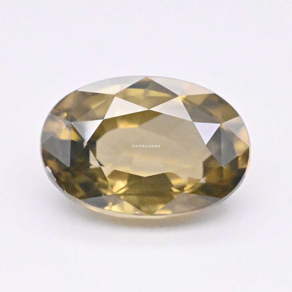 natural brown green zircon 8.50ct sri lanka ceylon semi precious gemstone perfect for learners jewellers and affordable jewellery designs colombo