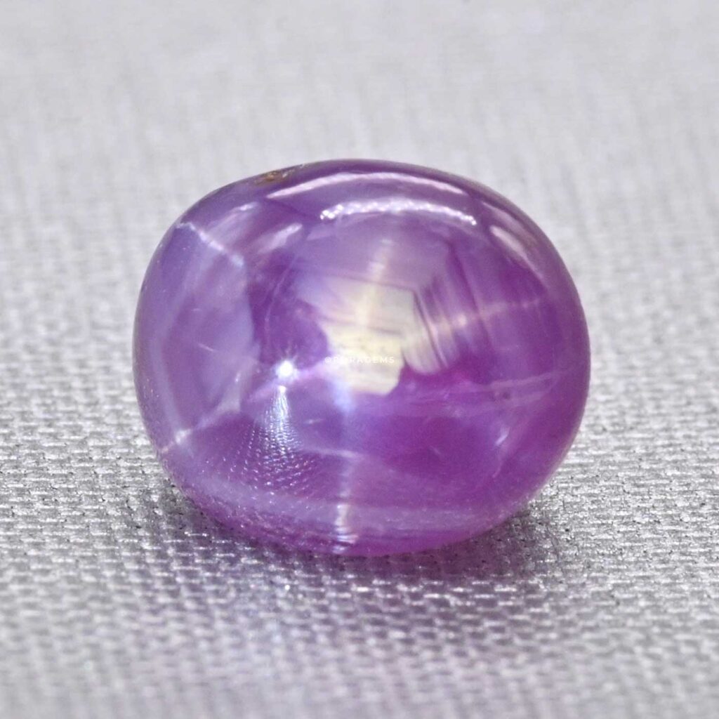 Authentic Star Neelam also known as Sitara Neelam, natural star sapphire from Ceylon with strong asterism.