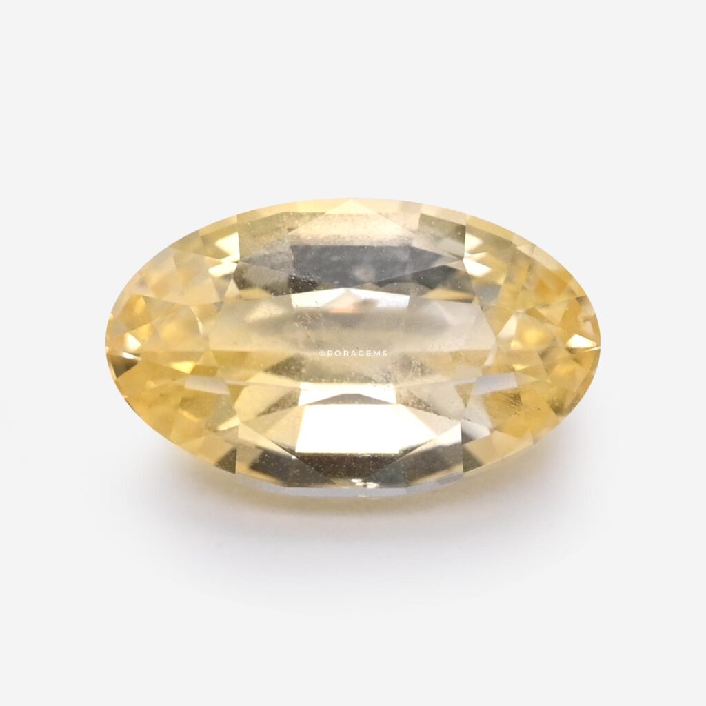 Natural Ceylon yellow sapphire 2 carat gemstone for astrology in Colombo Sri Lanka, genuine Pukhraj stone associated with Jupiter (Guru)