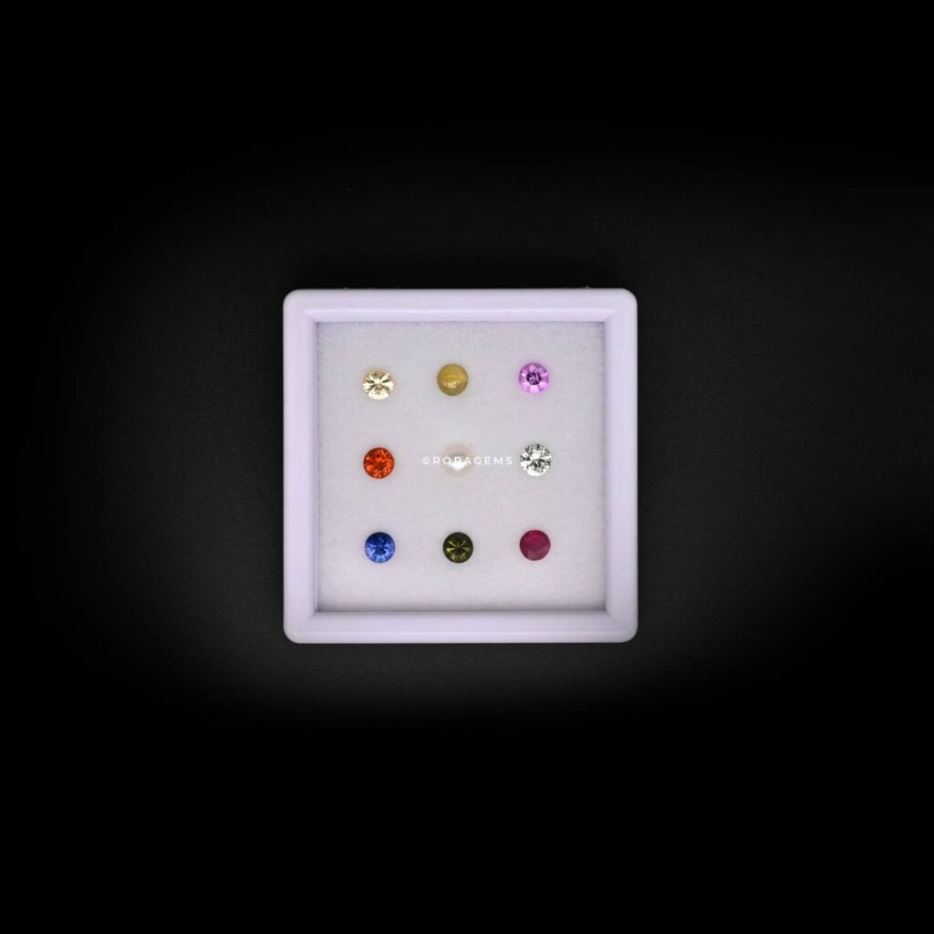 navratan custom jewelry నవరత్నాలు men women astrology gems rose gold pendant colombo sri lankan nine gemstone set