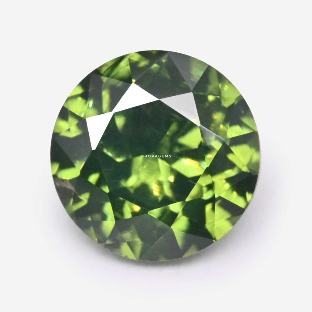 Beautiful green zircon gemstone that offers an affordable green gemstone alternative to emerald.