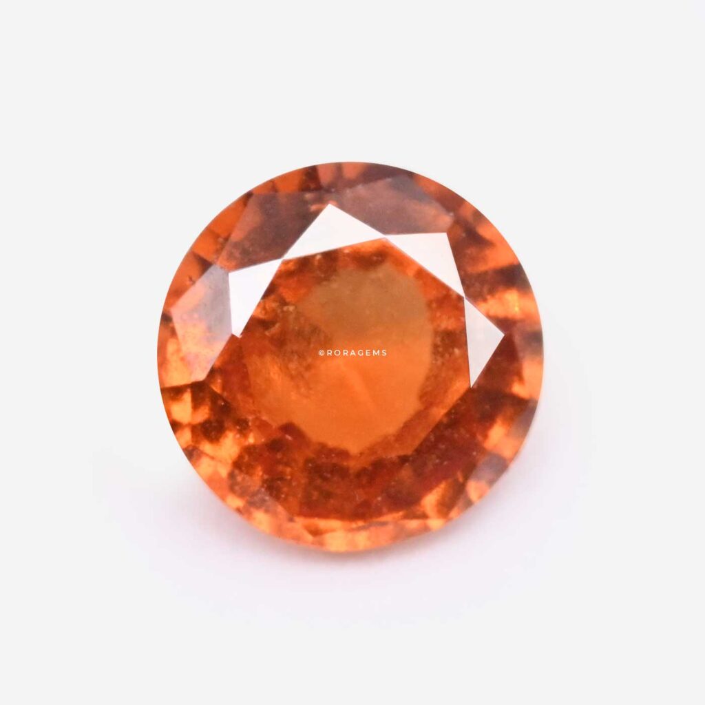 Buy Natural Ceylon Hessonite Garnet Grenat Granato Round Shape Eye Clean Cinnamon Garnet in colombo Sri Lanka