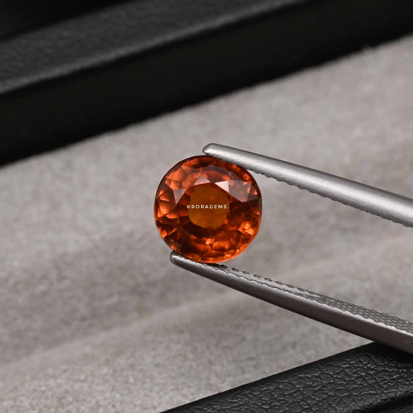 Genuine orange garnet gemstone associated with Rahu in Jyotish and Vedic astrology traditions