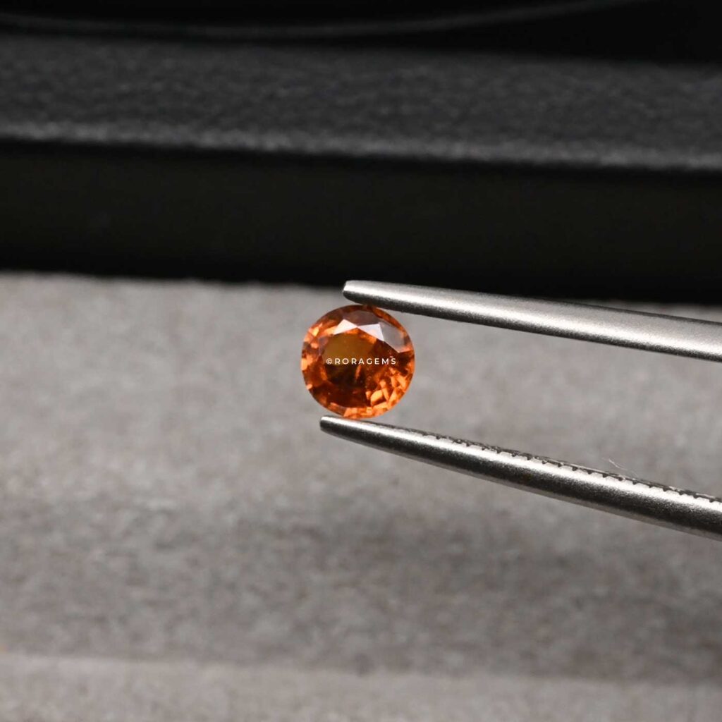 Sri Lankan Hessonite Garnet Gomed Granate Granada गोमेद Rahu Gemstone With Orange Cinnamon Color