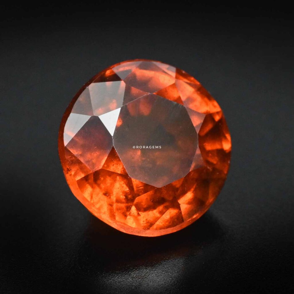 orange Hessonite Garnet gemstone commonly known as Gomed or Gomeda for Vedic astrology purposes.