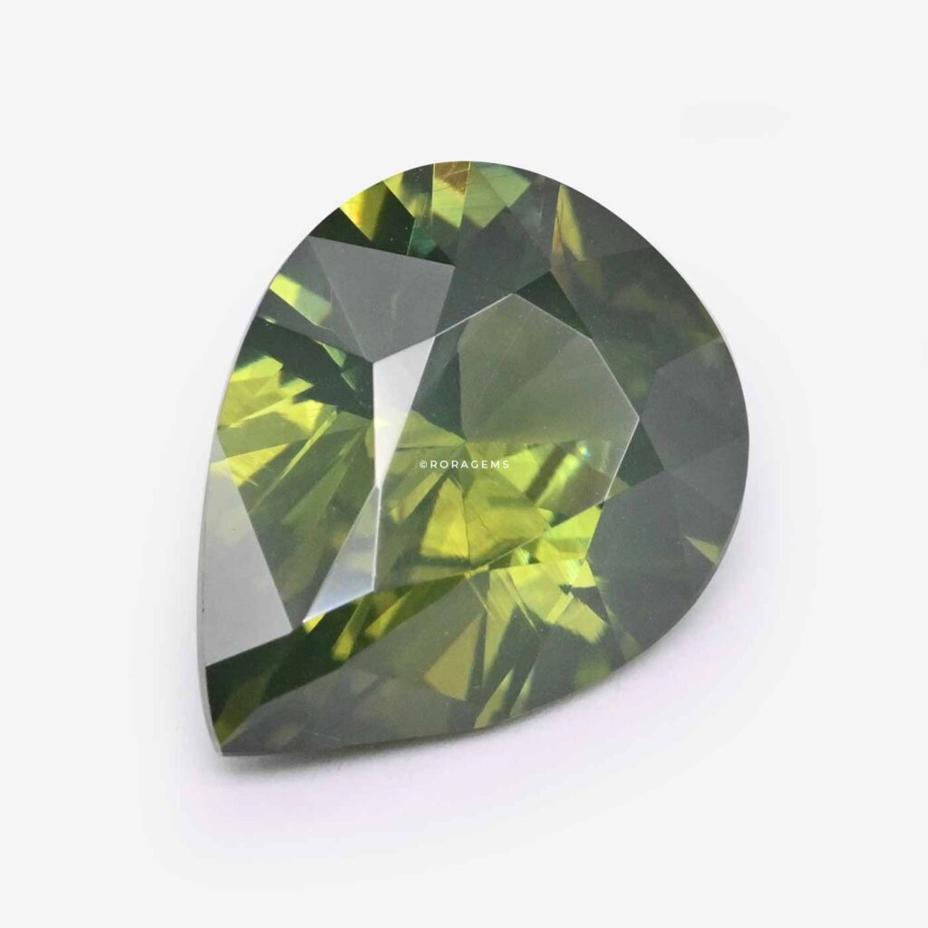Looking for Green color affordable semi precious gemstones in borella colombo? Order online Green zircon gem stone for pendant designs