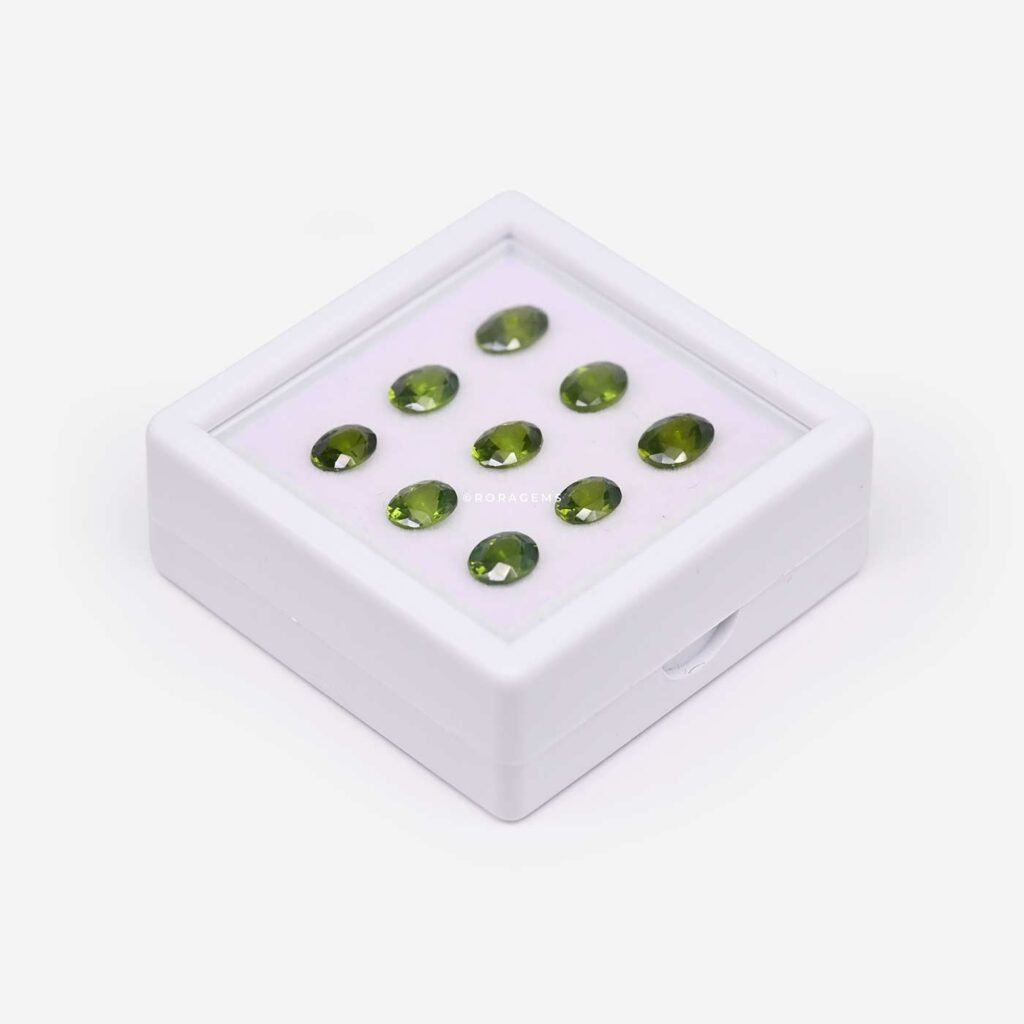 Pack, box, collection of green zircon gemstones set perfect gift, souvenirs, presents, necklace designs, cheap gemstones, best price in Colombo
