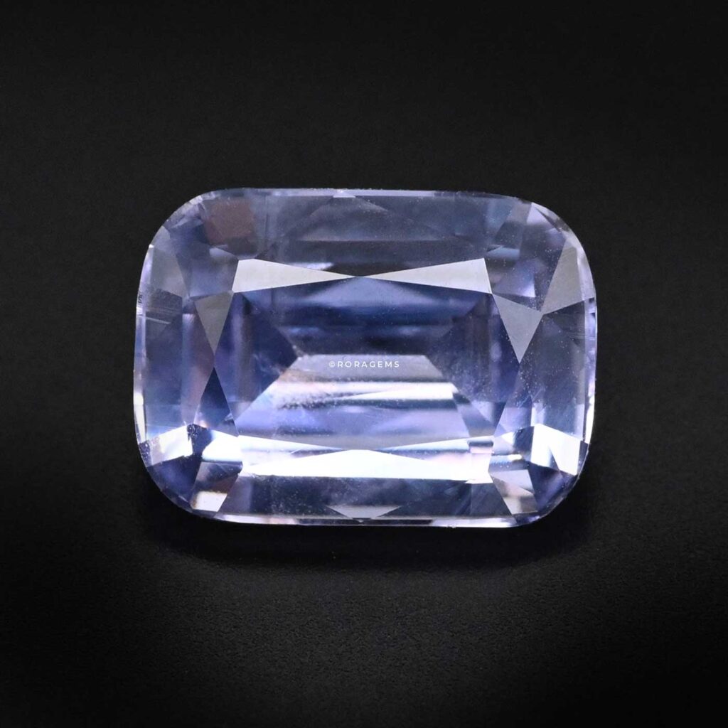 voilet sapphire safaya gem with attractive lavender hue, sourced from Ceylon and available for worldwide shipping.