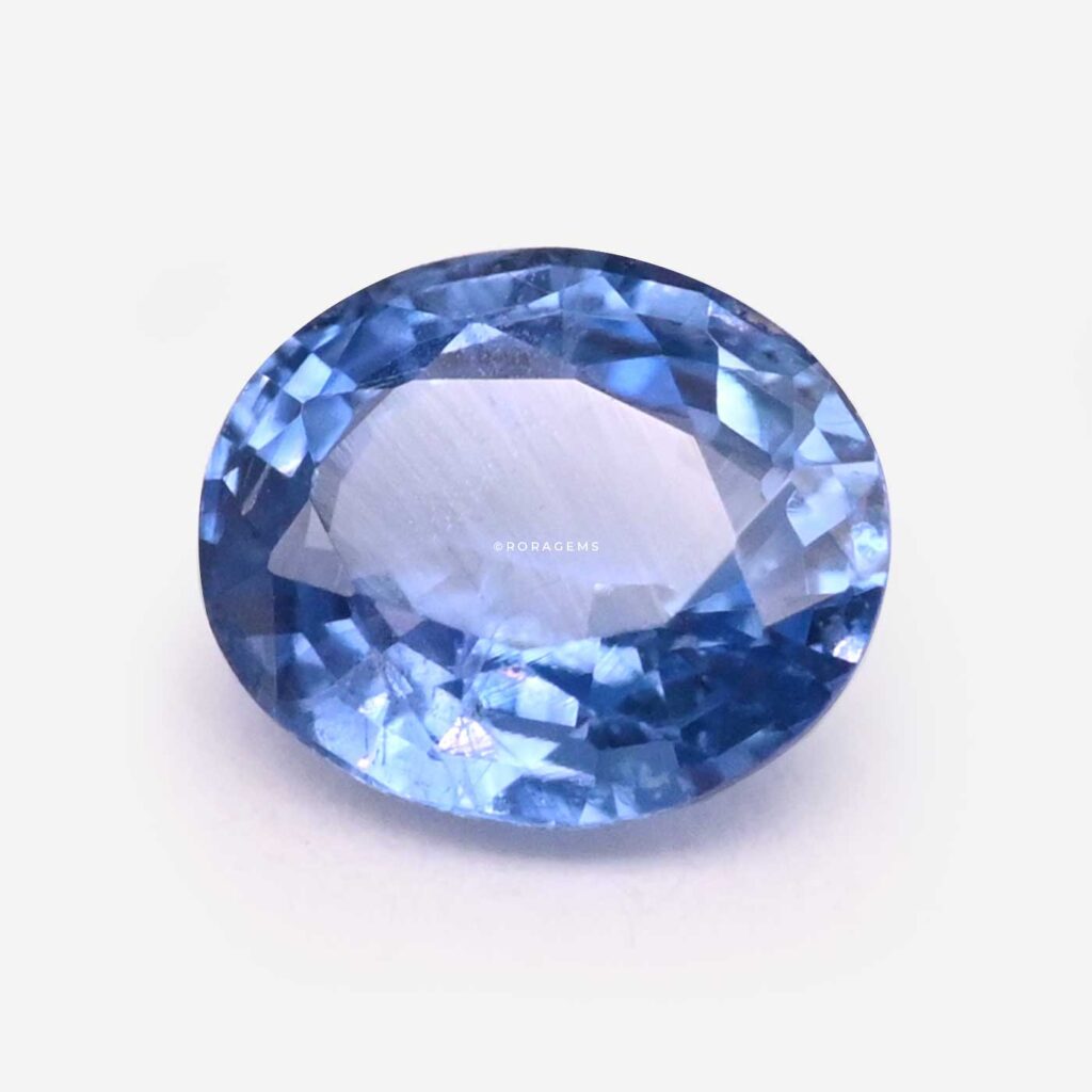 Natural Ceylon Blue Sapphire 0.50 carat half karat oval shape gemstone, unheated and untreated, genuine Sri Lankan Neelam stone suitable for astrology and jewelry