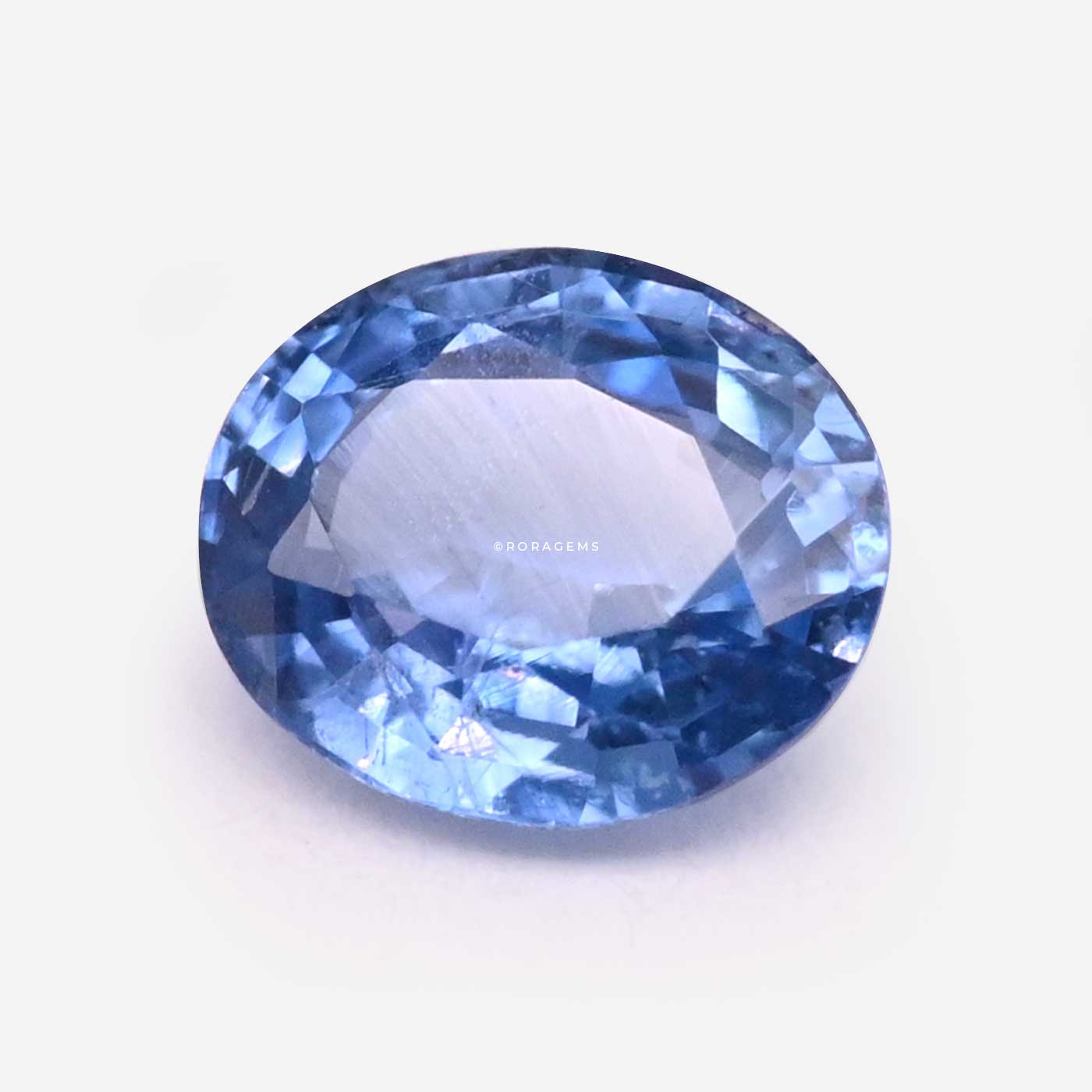 Natural Ceylon Blue Sapphire 0.50 carat half karat oval shape gemstone, unheated and untreated, genuine Sri Lankan Neelam stone suitable for astrology and jewelry