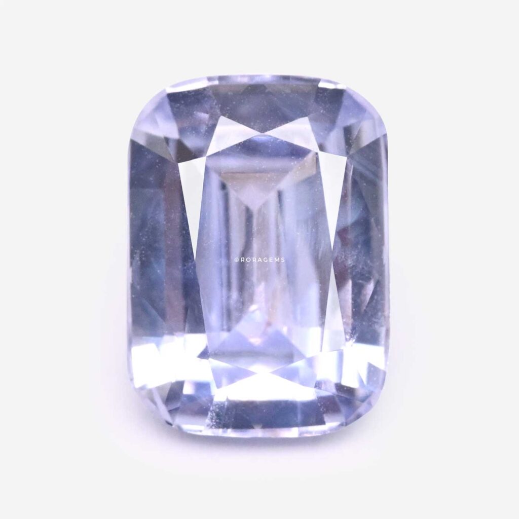 Light lilac sapphire gemstone displaying elegant pastel violet tones latest best price in borella colombo 7.