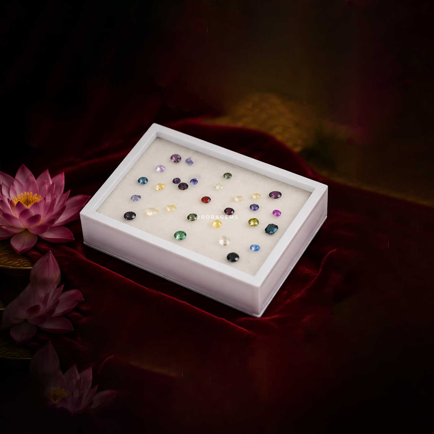 Sacred puja pooja samagri gemstone offering set for Buddhist hindu tamil temple rituals atapirikara spiritual blessings and offerings