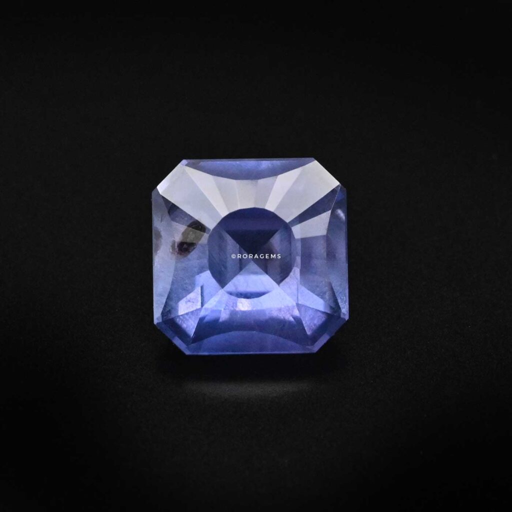 asscher shape square cut blue sapphire gem buy in borella colombo 07 sri lanka. Unique gift. Shani Gemstone