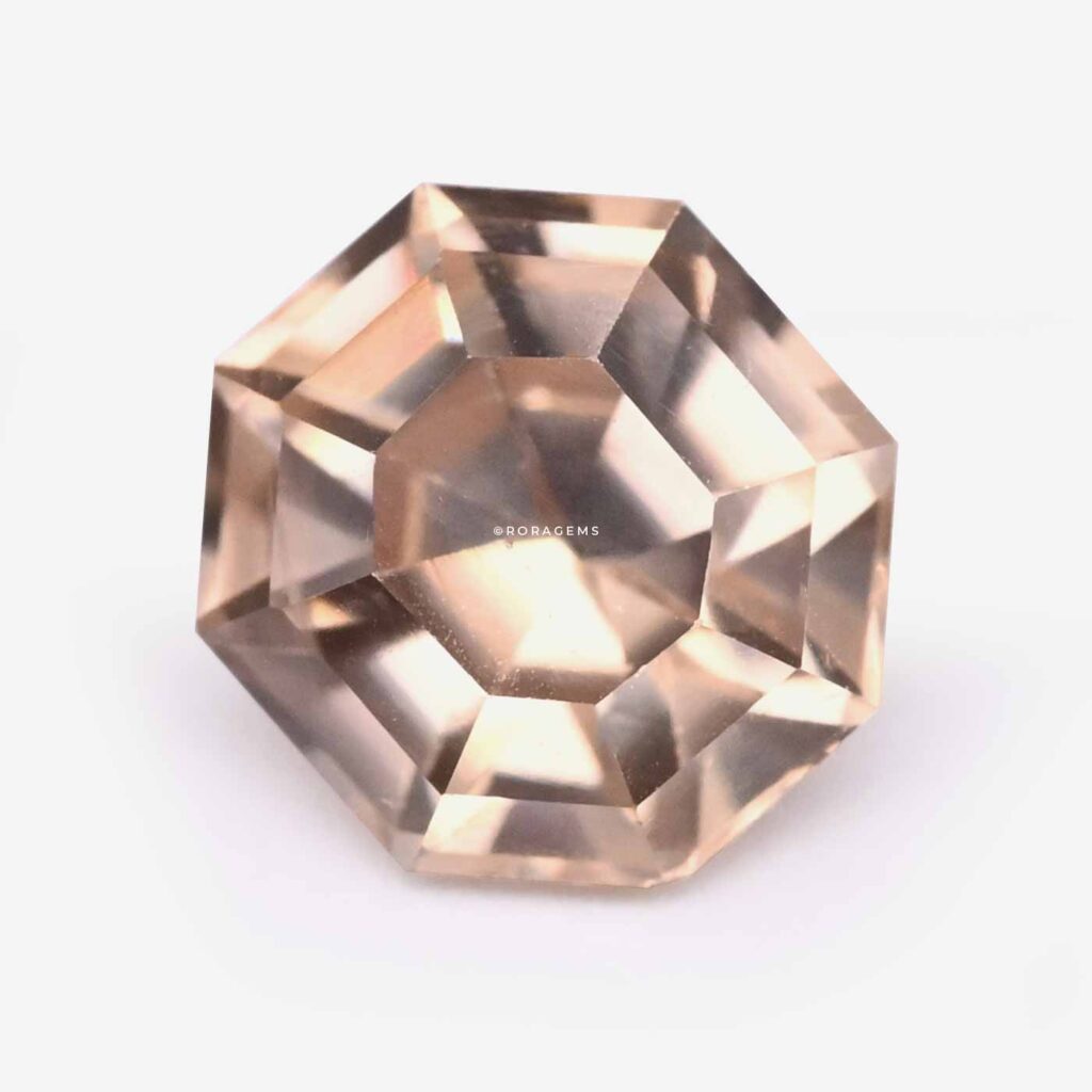 Octagon yellow pink zircon gem best gem market price in colombo rare color semi gem available