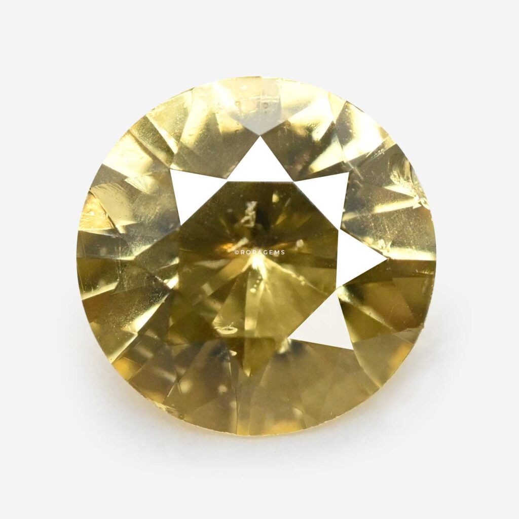Natural 0.50 Carat Round Yellow Sapphire Pukhraj from Sri Lanka untreated astrology gemstone best buy in borella colombo