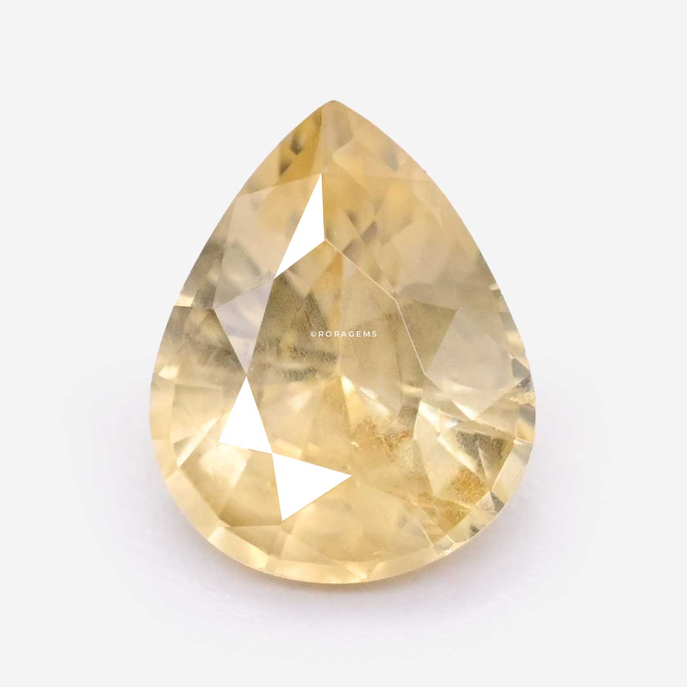 Buy Natural pear-shaped पुखराज पत्थर Pukhraj Yellow Sapphire gemstone from Sri Lanka