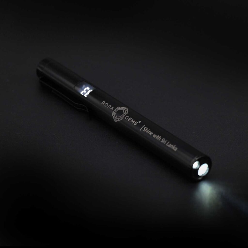 Rechargeable LED pen torch dual white and yellow light for gemstone and medical examination best buy colombo sri lanka